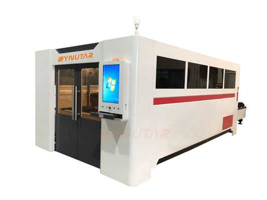সার্ভো মোটর ড্রাইভ সিস্টেম লেজার শক্তি 1500W-6000W সঙ্গে ধাতু লেজার কাটিং মেশিন