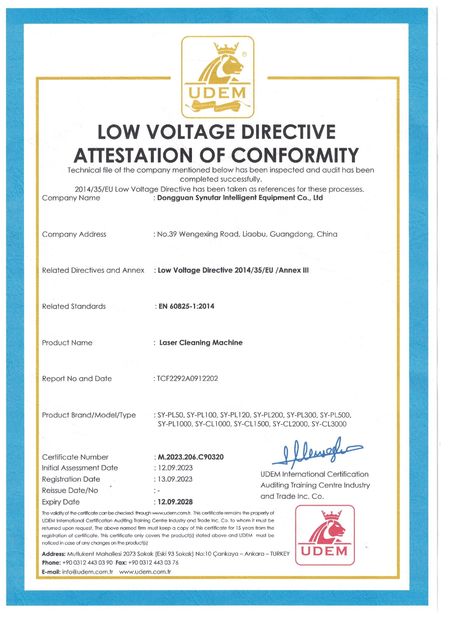 চীন Dongguan Synutar Intelligent Equipment Co., Ltd. সার্টিফিকেশন